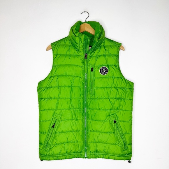 Abercrombie & Fitch Green Men’s Puffer Vest Size Medium - Picture 1 of 5